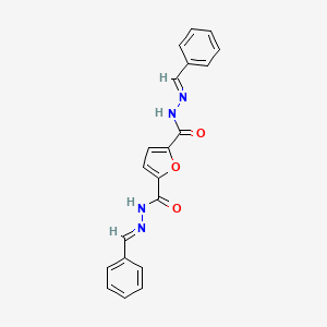 molecular formula C20H16N4O3 B5520090 N'~2~,N'~5~-dibenzylidene-2,5-furandicarbohydrazide 