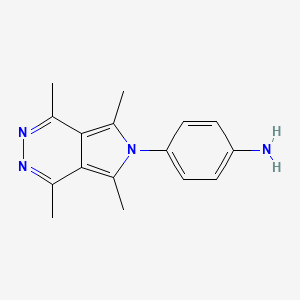 molecular formula C16H18N4 B5520095 4-(1,4,5,7-tetramethyl-6H-pyrrolo[3,4-d]pyridazin-6-yl)aniline 