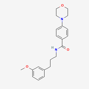 N-[3-(3-methoxyphenyl)propyl]-4-(4-morpholinyl)benzamide