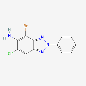 molecular formula C12H8BrClN4 B5520108 4-bromo-6-chloro-2-phenyl-2H-1,2,3-benzotriazol-5-amine 