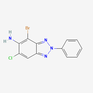 4-bromo-6-chloro-2-phenyl-2H-1,2,3-benzotriazol-5-amine