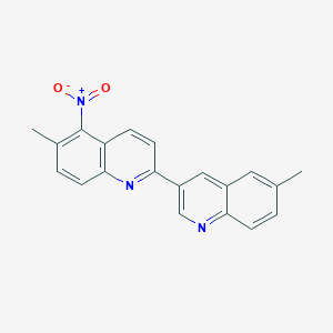 molecular formula C20H15N3O2 B5520149 6,6'-dimethyl-5-nitro-2,3'-biquinoline 