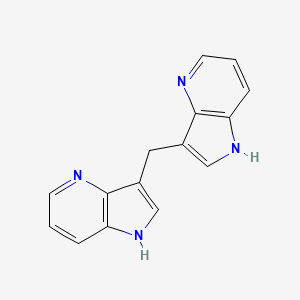 molecular formula C15H12N4 B5520153 3,3'-亚甲基双-1H-吡咯并[3,2-b]吡啶 CAS No. 23612-38-6