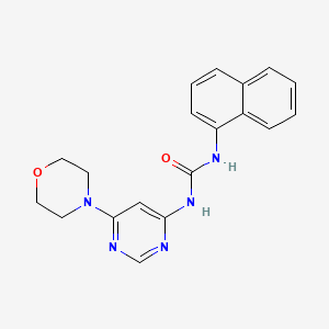 molecular formula C19H19N5O2 B5520155 N-[6-(4-吗啉基)-4-嘧啶基]-N'-1-萘基脲 