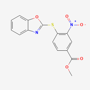 methyl 4-(1,3-benzoxazol-2-ylthio)-3-nitrobenzoate