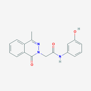 molecular formula C17H15N3O3 B5520193 N-(3-羟基苯基)-2-(4-甲基-1-氧代-2(1H)-酞嗪基)乙酰胺 