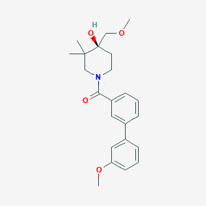 molecular formula C23H29NO4 B5520234 (4S*)-1-[(3'-甲氧基联苯-3-基)羰基]-4-(甲氧基甲基)-3,3-二甲基哌啶-4-醇 