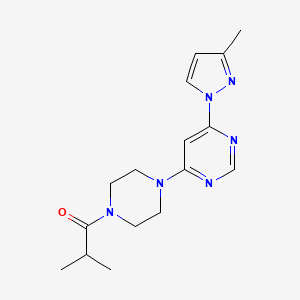 4-(4-isobutyryl-1-piperazinyl)-6-(3-methyl-1H-pyrazol-1-yl)pyrimidine