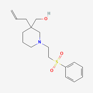 molecular formula C17H25NO3S B5520287 {3-allyl-1-[2-(phenylsulfonyl)ethyl]piperidin-3-yl}methanol 