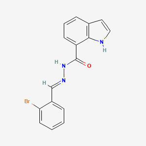 molecular formula C16H12BrN3O B5520300 N'-(2-bromobenzylidene)-1H-indole-7-carbohydrazide 