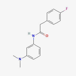 molecular formula C16H17FN2O B5520303 N-[3-(二甲氨基)苯基]-2-(4-氟苯基)乙酰胺 