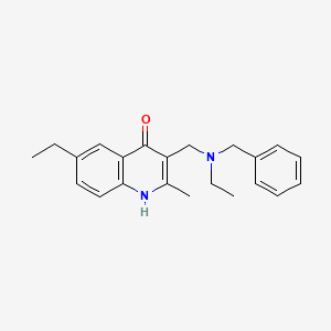 3-{[benzyl(ethyl)amino]methyl}-6-ethyl-2-methyl-4-quinolinol