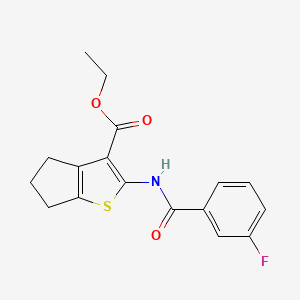 ethyl 2-[(3-fluorobenzoyl)amino]-5,6-dihydro-4H-cyclopenta[b]thiophene-3-carboxylate