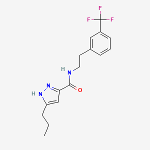 3-propyl-N-{2-[3-(trifluoromethyl)phenyl]ethyl}-1H-pyrazole-5-carboxamide
