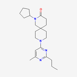 2-cyclopentyl-9-(6-methyl-2-propylpyrimidin-4-yl)-2,9-diazaspiro[5.5]undecan-3-one