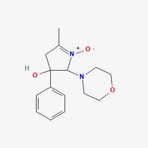 5-methyl-2-(4-morpholinyl)-3-phenyl-3,4-dihydro-2H-pyrrol-3-ol 1-oxide