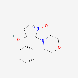 molecular formula C15H20N2O3 B5520360 5-methyl-2-(4-morpholinyl)-3-phenyl-3,4-dihydro-2H-pyrrol-3-ol 1-oxide 