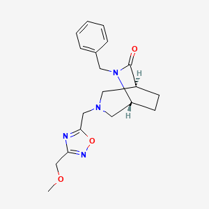 (1S*,5R*)-6-benzyl-3-{[3-(methoxymethyl)-1,2,4-oxadiazol-5-yl]methyl}-3,6-diazabicyclo[3.2.2]nonan-7-one