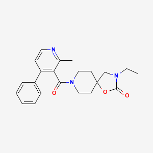 molecular formula C22H25N3O3 B5520388 3-乙基-8-[(2-甲基-4-苯基吡啶-3-基)羰基]-1-氧杂-3,8-二氮杂螺[4.5]癸烷-2-酮 