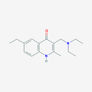3-[(diethylamino)methyl]-6-ethyl-2-methyl-4-quinolinol