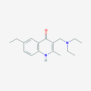 molecular formula C17H24N2O B5520391 3-[(diethylamino)methyl]-6-ethyl-2-methyl-4-quinolinol 