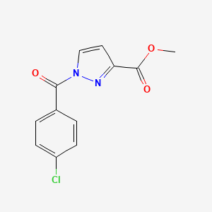 molecular formula C12H9ClN2O3 B5520402 methyl 1-(4-chlorobenzoyl)-1H-pyrazole-3-carboxylate 