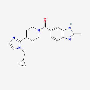 5-({4-[1-(cyclopropylmethyl)-1H-imidazol-2-yl]-1-piperidinyl}carbonyl)-2-methyl-1H-benzimidazole