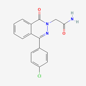 molecular formula C16H12ClN3O2 B5520424 2-[4-(4-氯苯基)-1-氧代-2(1H)-酞嗪基]乙酰胺 
