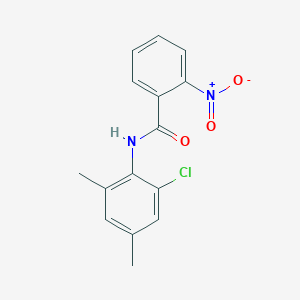 molecular formula C15H13ClN2O3 B5520438 N-(2-chloro-4,6-dimethylphenyl)-2-nitrobenzamide 