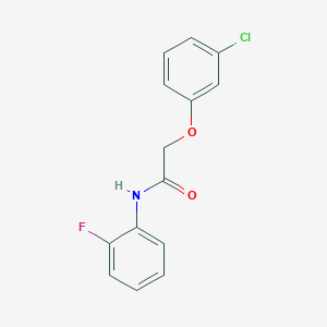 molecular formula C14H11ClFNO2 B5520451 2-(3-chlorophenoxy)-N-(2-fluorophenyl)acetamide 