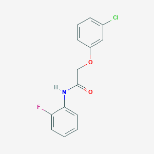 molecular formula C14H11ClFNO2 B5520451 2-(3-氯苯氧基)-N-(2-氟苯基)乙酰胺 