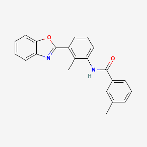 molecular formula C22H18N2O2 B5520482 N-[3-(1,3-苯并恶唑-2-基)-2-甲基苯基]-3-甲基苯甲酰胺 