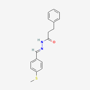 molecular formula C17H18N2OS B5520516 N'-[4-(methylthio)benzylidene]-3-phenylpropanohydrazide 