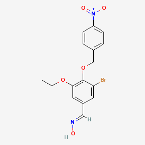 molecular formula C16H15BrN2O5 B5520523 3-bromo-5-ethoxy-4-[(4-nitrobenzyl)oxy]benzaldehyde oxime 
