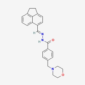molecular formula C25H25N3O2 B5520531 N'-(1,2-dihydro-5-acenaphthylenylmethylene)-4-(4-morpholinylmethyl)benzohydrazide 