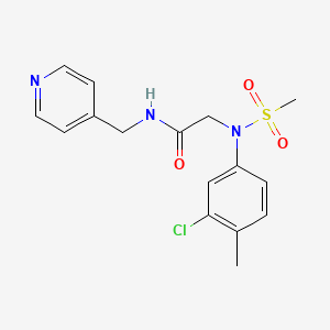 N~2~-(3-chloro-4-methylphenyl)-N~2~-(methylsulfonyl)-N~1~-(4-pyridinylmethyl)glycinamide