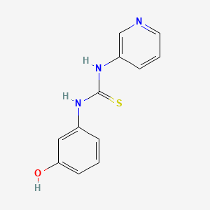molecular formula C12H11N3OS B5520540 N-(3-羟基苯基)-N'-3-吡啶基硫脲 