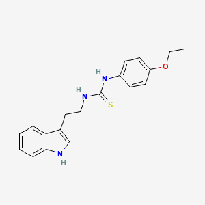 molecular formula C19H21N3OS B5520542 N-(4-乙氧基苯基)-N'-[2-(1H-吲哚-3-基)乙基]硫脲 