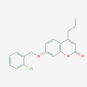 molecular formula C19H17ClO3 B5520559 7-[(2-氯苄基)氧基]-4-丙基-2H-色烯-2-酮 