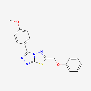 molecular formula C17H14N4O2S B5520579 3-(4-methoxyphenyl)-6-(phenoxymethyl)[1,2,4]triazolo[3,4-b][1,3,4]thiadiazole CAS No. 842972-68-3