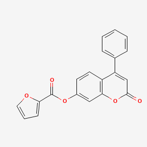 molecular formula C20H12O5 B5520608 2-oxo-4-phenyl-2H-chromen-7-yl 2-furoate 