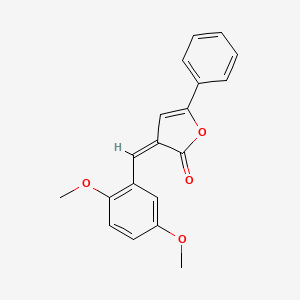 molecular formula C19H16O4 B5520620 3-(2,5-dimethoxybenzylidene)-5-phenyl-2(3H)-furanone 