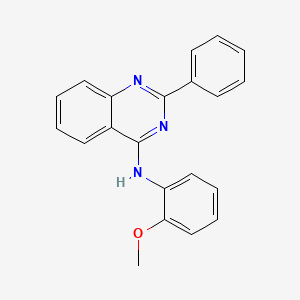 molecular formula C21H17N3O B5520639 N-(2-methoxyphenyl)-2-phenyl-4-quinazolinamine 