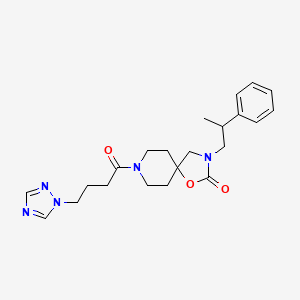 3-(2-phenylpropyl)-8-[4-(1H-1,2,4-triazol-1-yl)butanoyl]-1-oxa-3,8-diazaspiro[4.5]decan-2-one