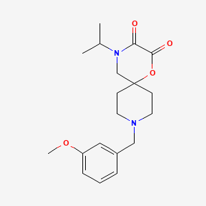 molecular formula C19H26N2O4 B5520659 4-isopropyl-9-(3-methoxybenzyl)-1-oxa-4,9-diazaspiro[5.5]undecane-2,3-dione 