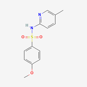 molecular formula C13H14N2O3S B5520663 4-methoxy-N-(5-methyl-2-pyridinyl)benzenesulfonamide CAS No. 6001-32-7