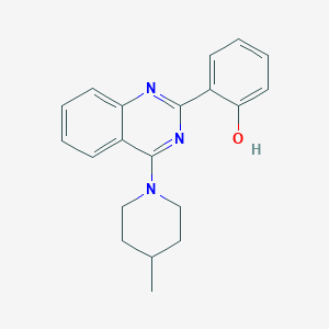 molecular formula C20H21N3O B5520677 2-[4-(4-甲基-1-哌啶基)-2-喹唑啉基]苯酚 