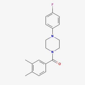molecular formula C19H21FN2O B5520679 1-(3,4-dimethylbenzoyl)-4-(4-fluorophenyl)piperazine 