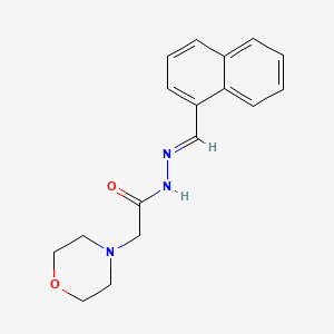 molecular formula C17H19N3O2 B5520714 2-(4-morpholinyl)-N'-(1-naphthylmethylene)acetohydrazide 