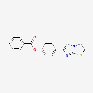 molecular formula C18H14N2O2S B5520741 4-(2,3-dihydroimidazo[2,1-b][1,3]thiazol-6-yl)phenyl benzoate 